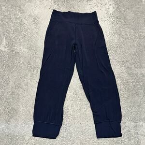 Lululemon Pants Women 6 Blue Align Jogger Crop 23" Gym Yoga Workout W6ATAS